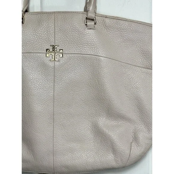 Tory Burch Purse Ivy Slouchy Satchel Bedrock Leather Expandable Bag -Miss STRAP - Picture 4 of 16